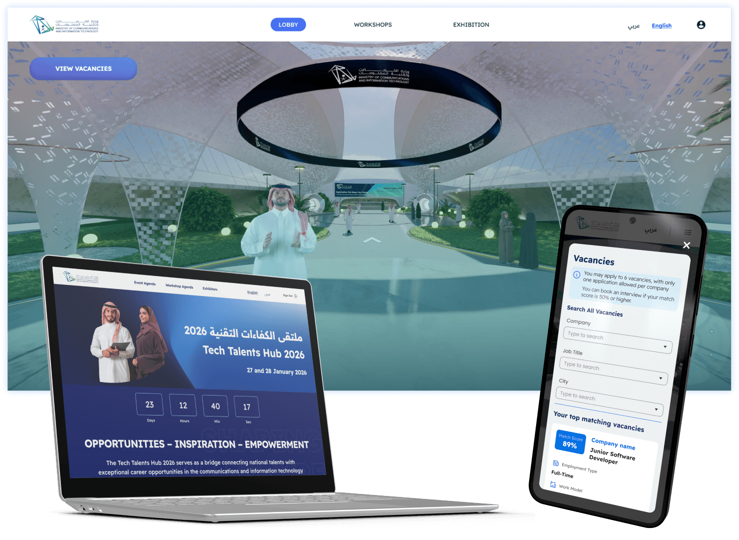 Tech Talents Hub — Saudi MCIT online AI-powered job fair
