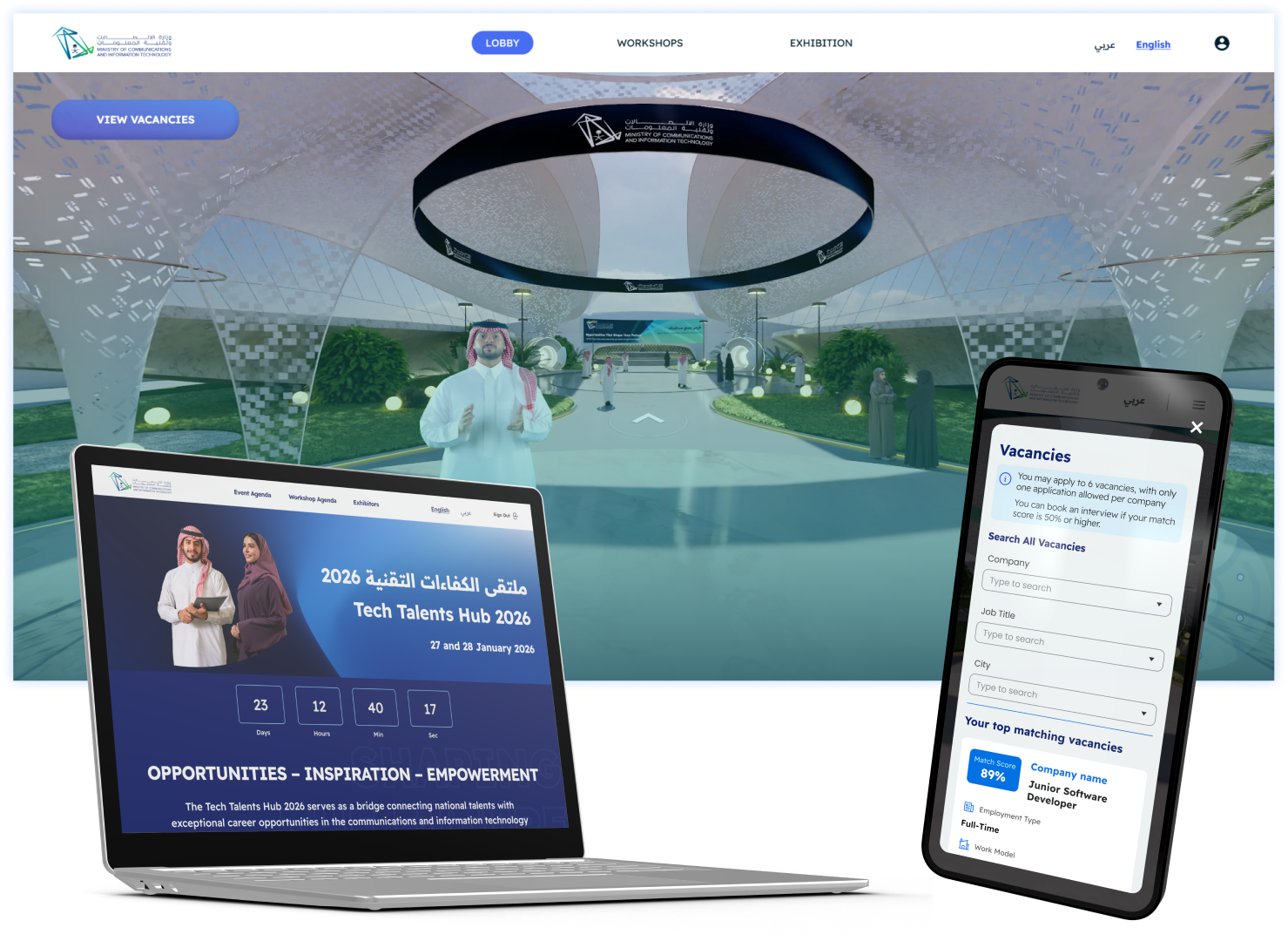 Tech Talents Hub — Saudi MCIT online AI-powered job fair